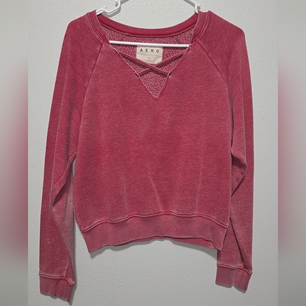 Aeropostale Red Crew Neck Sweater